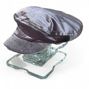 Marcus Adler Gray Velveteen Newsie Newsboy Cap, OS